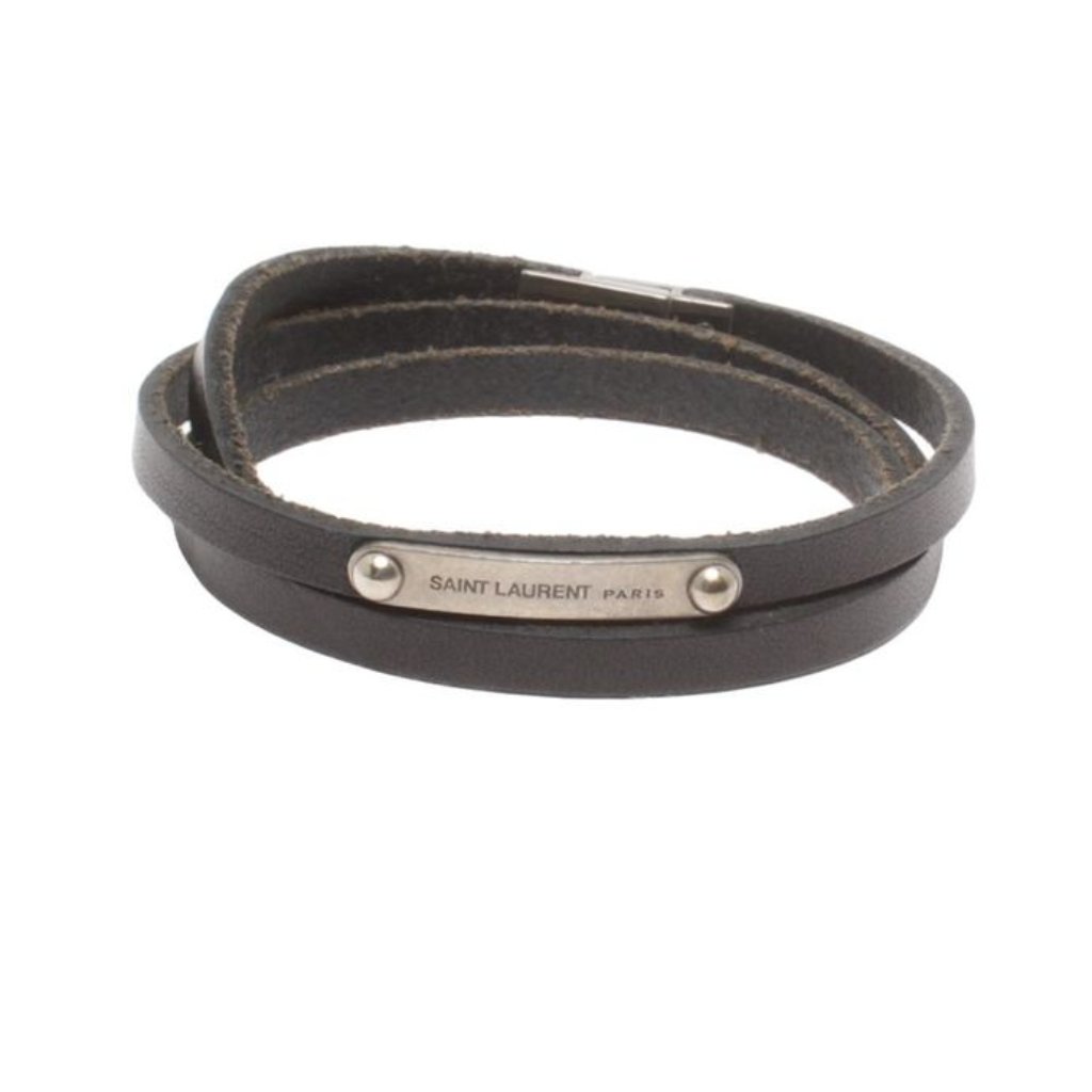 Saint Laurent Paris 3-Strand Bracelet Leather Paris 415$